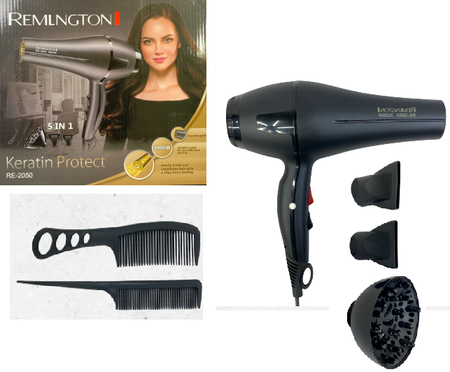 PISTOLA SECADOR keratina protec tipoRemlngton re-2050 3000w - Imagen 3