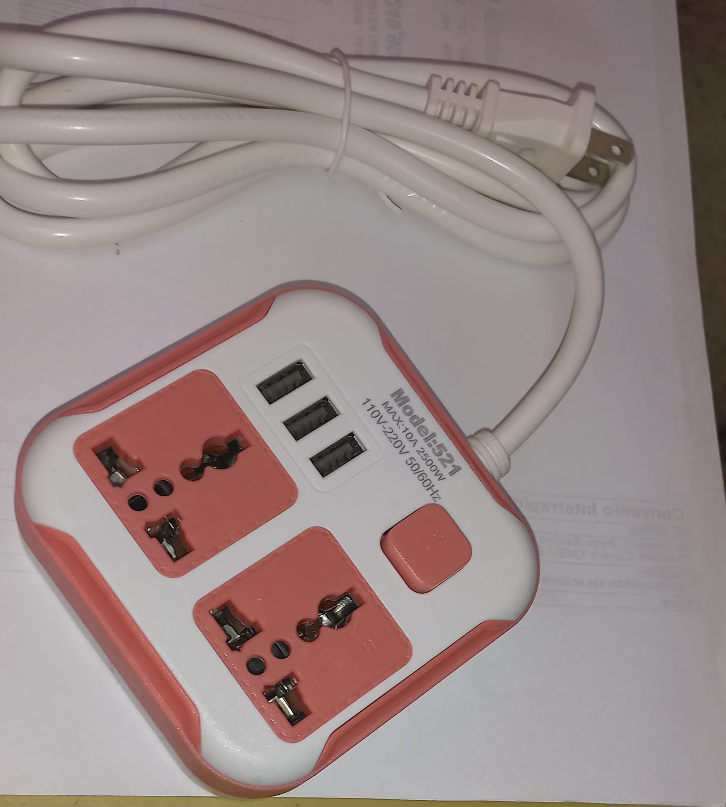 MULTITOMA Regleta 5 PUERTOS 3Usb 2Universales - Imagen 2