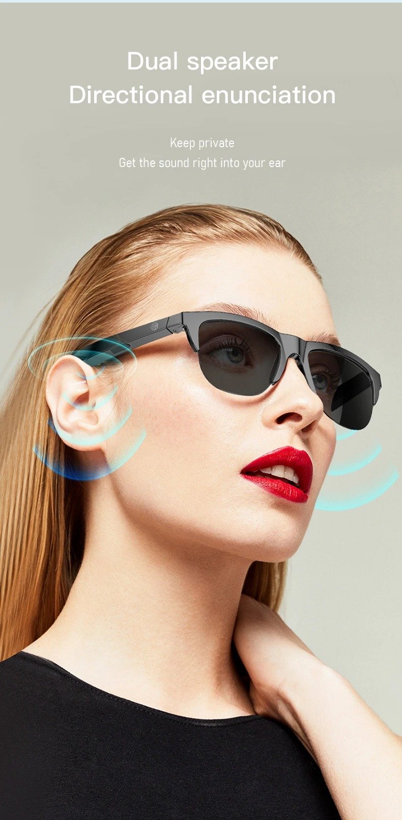 GAFAS bluetooth manos libres auriculares f06 - Imagen 4