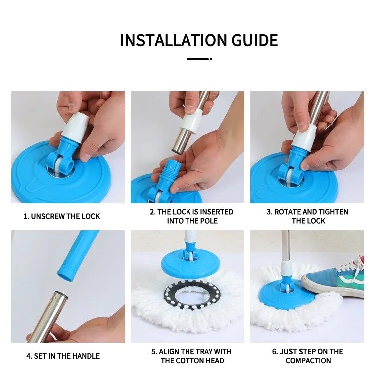 TRAPERO con valde spin mop 360 rotacion - Imagen 4