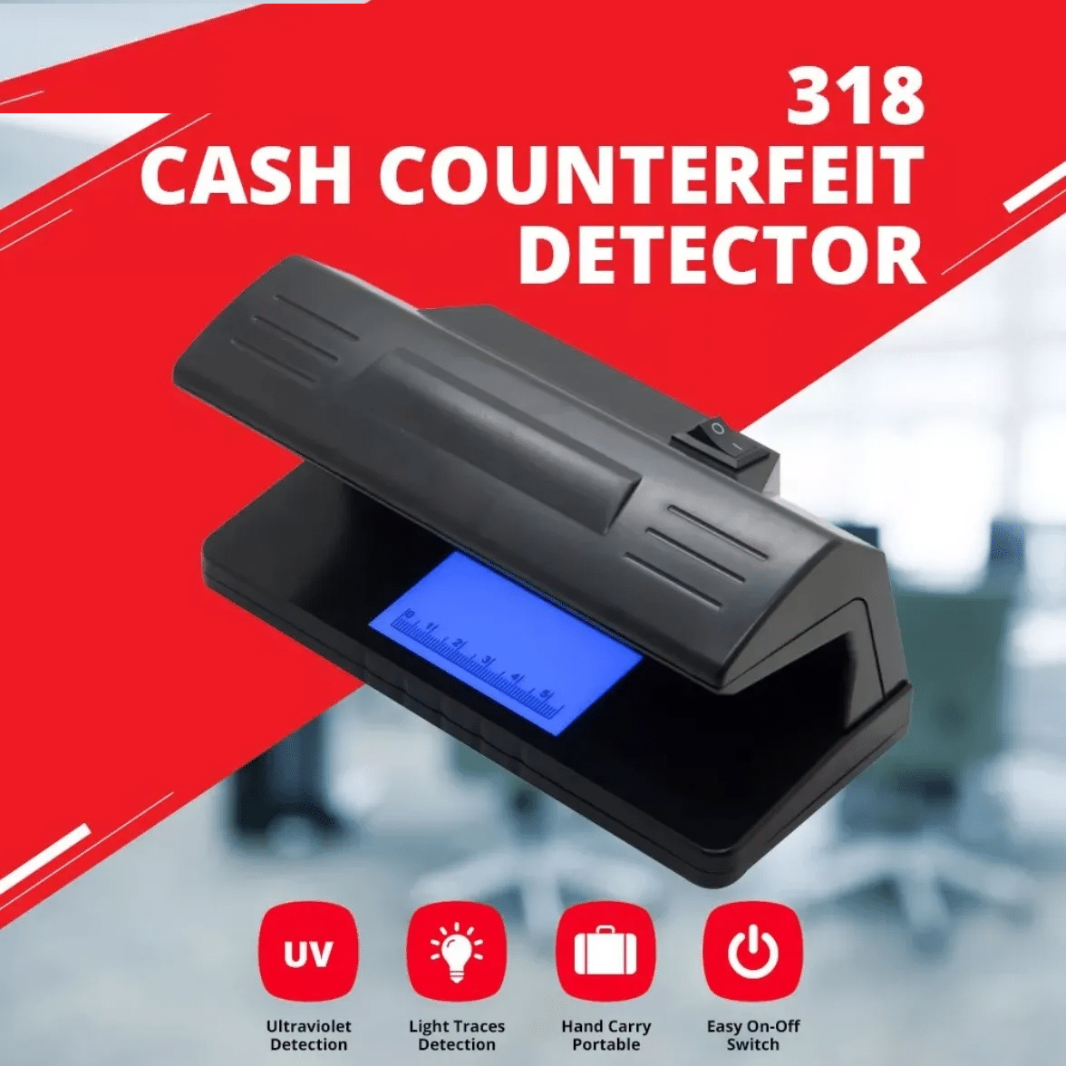 LAMPARA DETECTOR billetes falsos uv 318 counterfeit