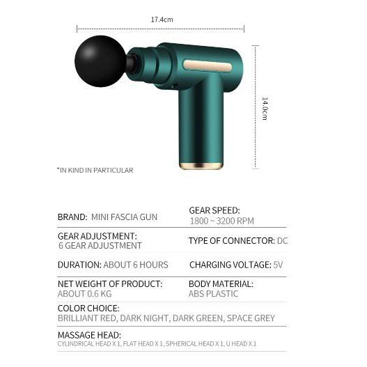 MASAJEADOR PIST0LA facial gun wy-720 - Imagen 5