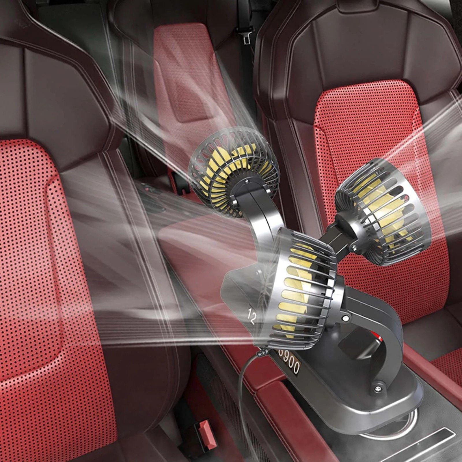 VENTILADOR PARA CARRO Triple 12Vlt - Imagen 4