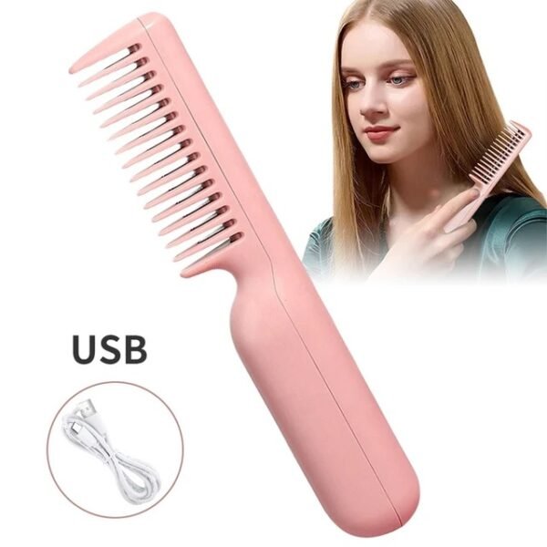 PLANCHA PEINETA Alisado Pelo Calor recargable us b mini straing hair comb