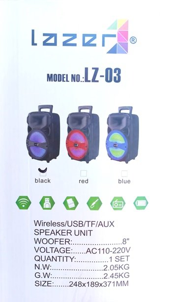 PARLANTE CABINA SONIDO 8" LK-03 Lazer - Imagen 9