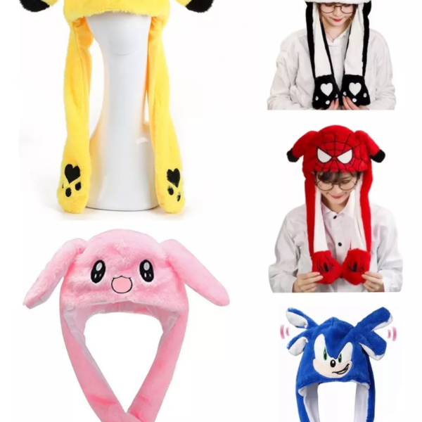 MUÑECO Sombrero Gorro Peluche Luminoso Con Orejas Movíles