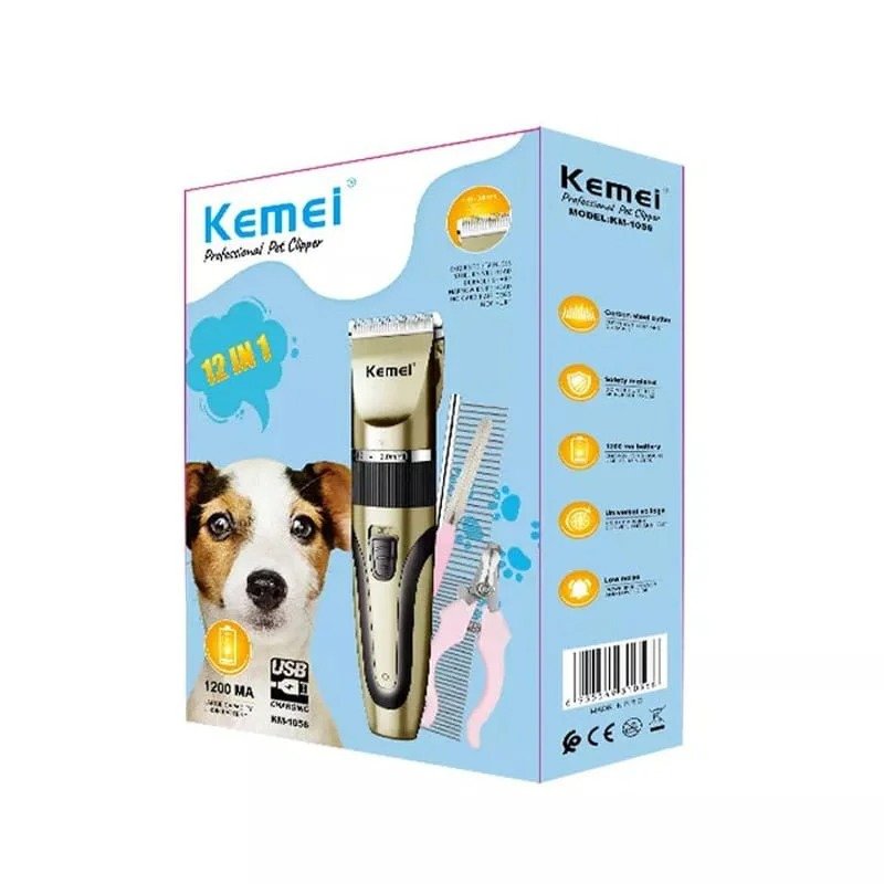 MAQUINA peluquera mascaotas Kemei km10-56 1200ma 12en1 - Imagen 6