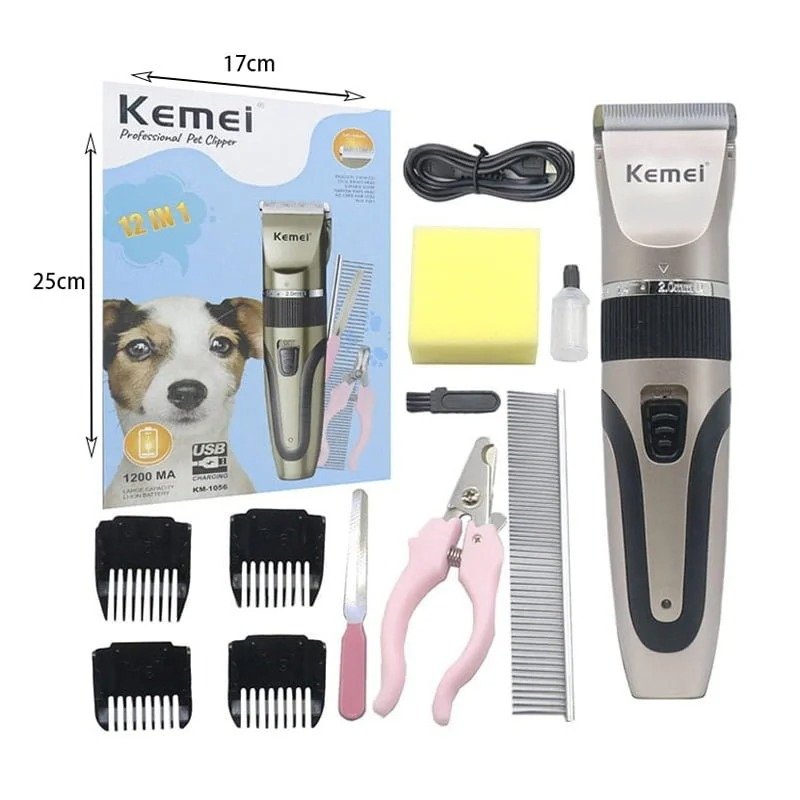 MAQUINA peluquera mascaotas Kemei km10-56 1200ma 12en1