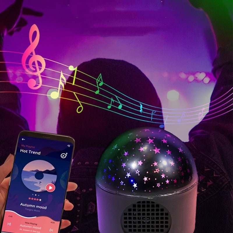 LAMPARA ESTRELLAS Bluetooth music proyector usb xl-911