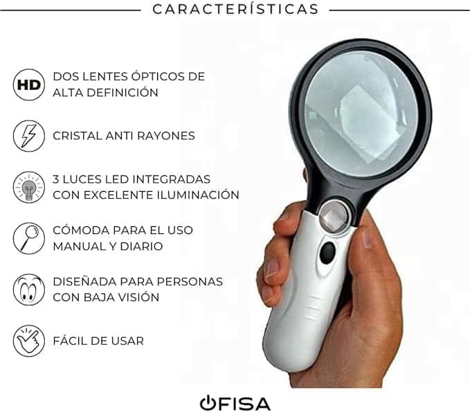 LUPA de mano 3 led hand held - Imagen 4