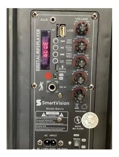 PARLANTE CABINA BALVIN 8’’ USB Recargable y energia con microfono - Imagen 3