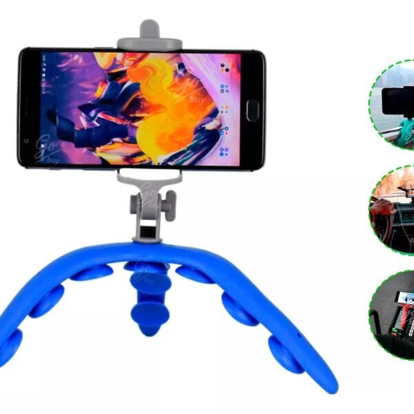 GANCHO SOPORTE Tripode para celular y cámaras flexible con ventosas octopus