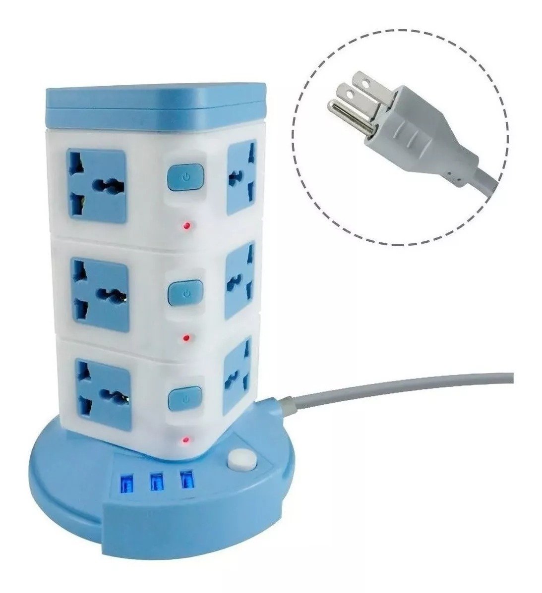 MULTITOMA Torre 12PUERTOS 3Usb LH-A03UL - Imagen 5