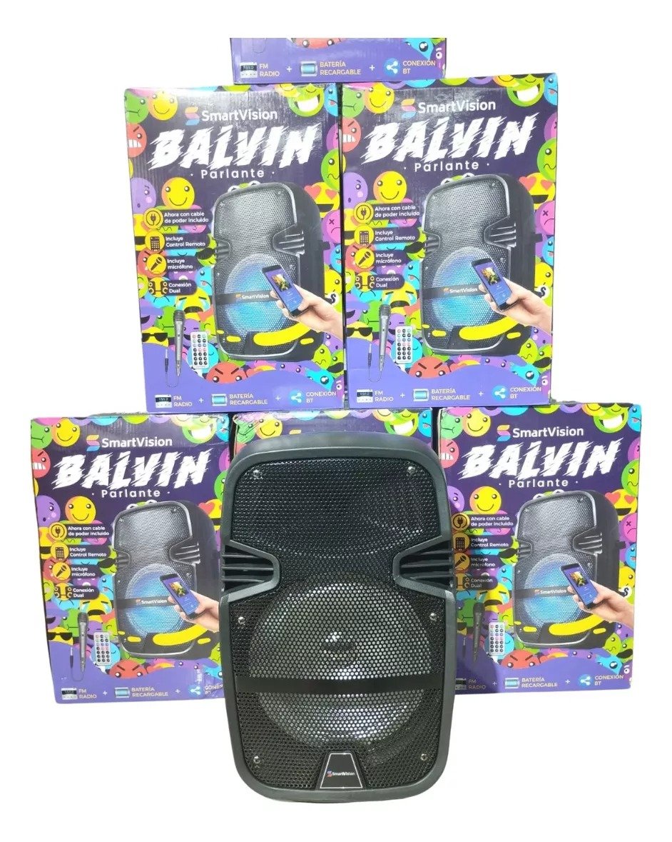 PARLANTE CABINA BALVIN 8’’ USB Recargable y energia con microfono - Imagen 4