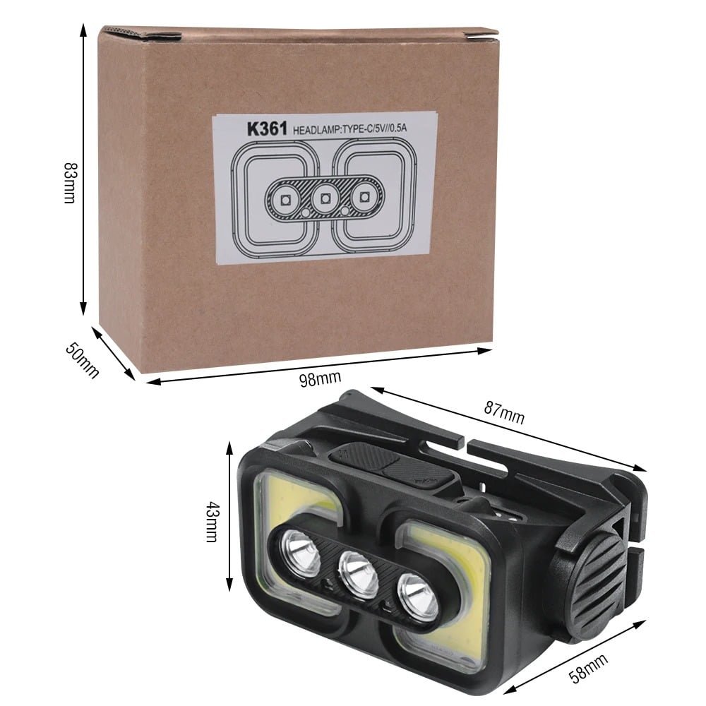 LINTERNA MINERA Frontal RECARGA k361 5modos - Imagen 4