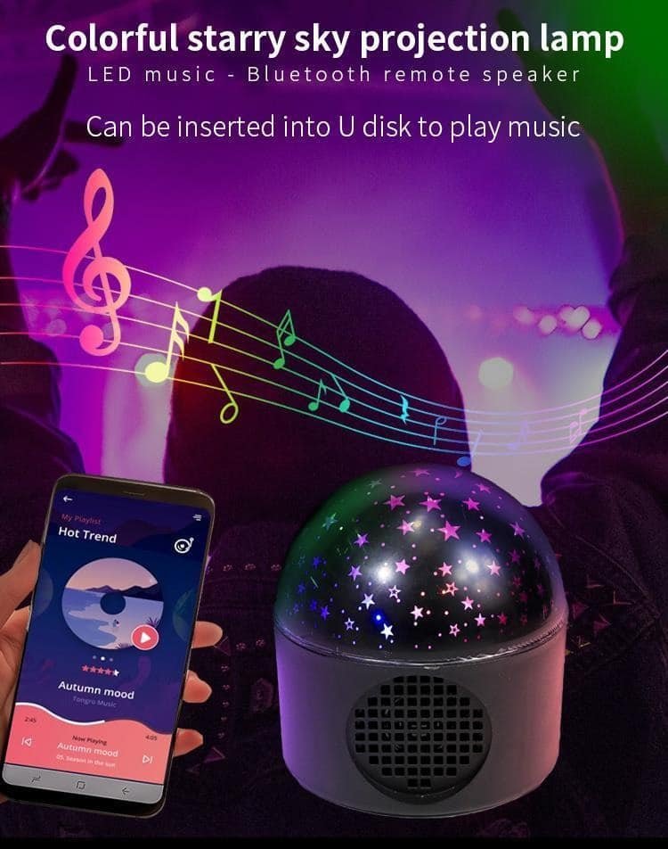 LAMPARA ESTRELLAS Bluetooth music proyector usb xl-911 - Imagen 9