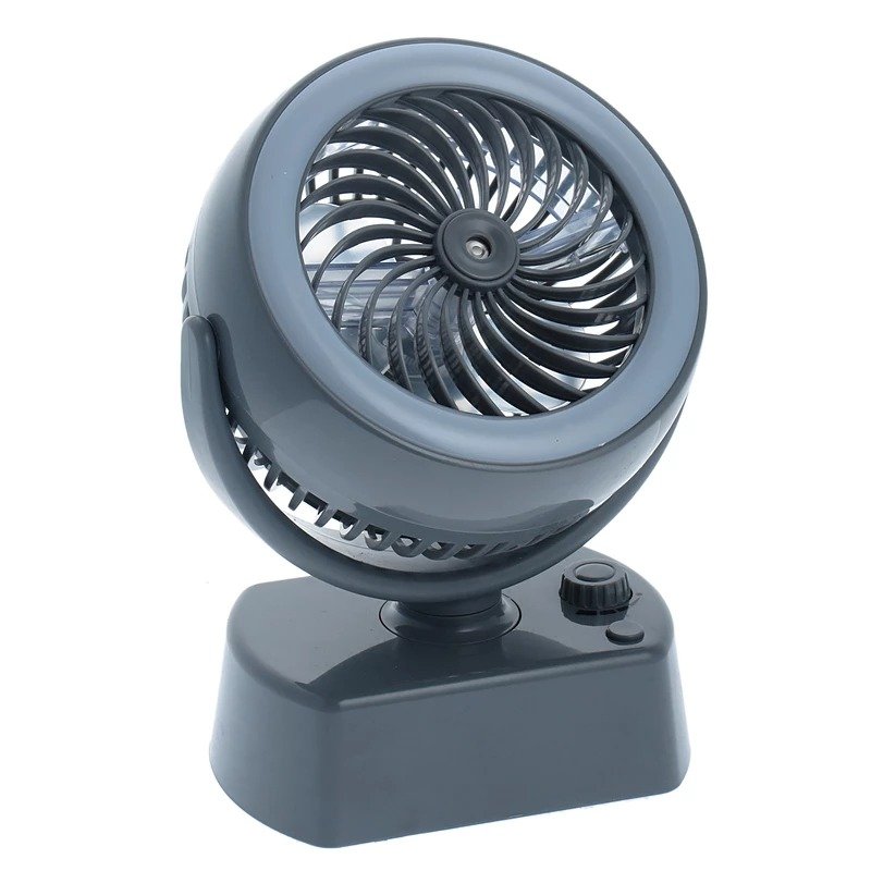 VENTILADOR LAMPARA Giratorio recargable pilas 20cm yt-m2028 wildwolf - Imagen 2