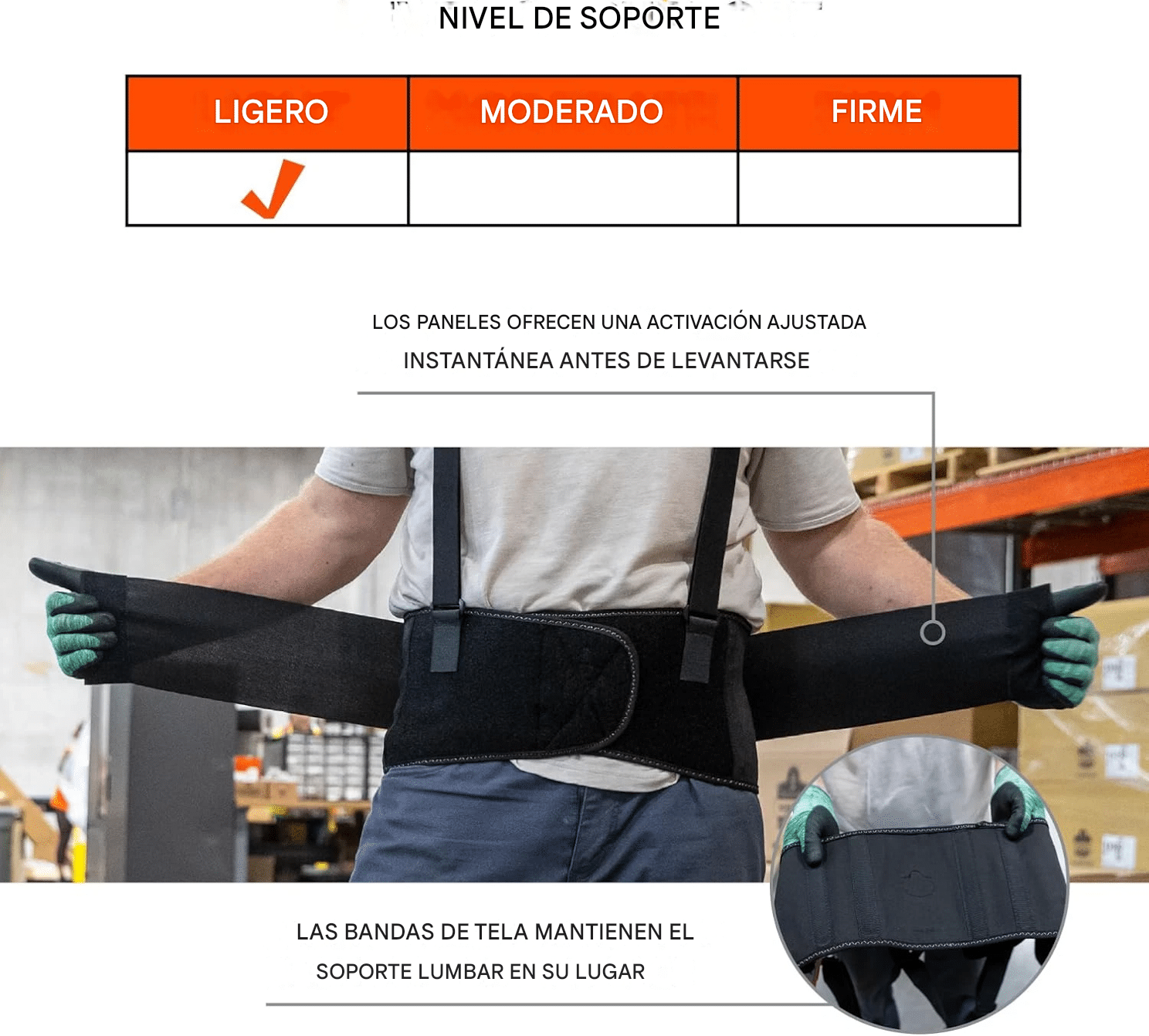 FAJA Carga y fuerza waist support 0776 - Imagen 3