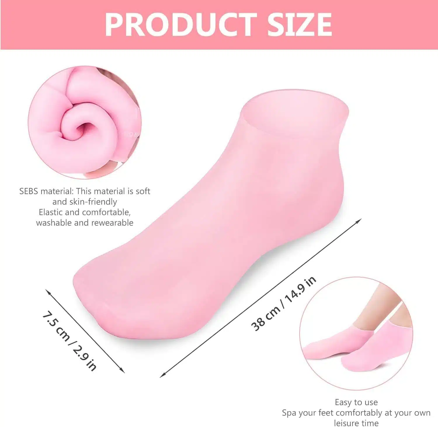 MEDIAS CALCETINES par en gel silicone moistturing - Imagen 2