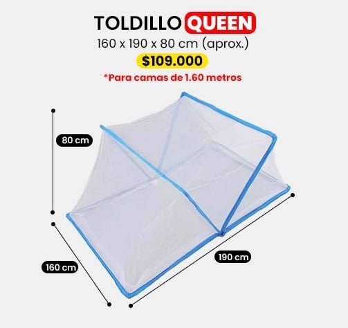 TOLDILLO mosquitero 160anchox190largo*80alto - Imagen 4