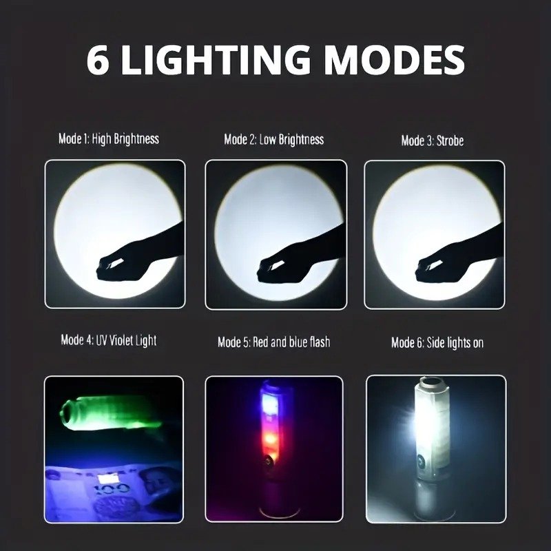 LINTERNA LED superbrillante 520 colores recargable usb - Imagen 5