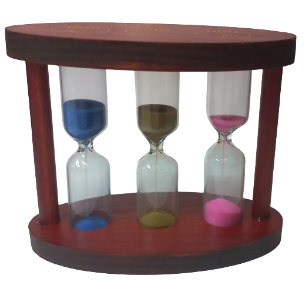 RELOJ Arena tripleen VIDRIO  10x12cm COLORES