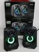 PARLANTE PC DOBLE led harvic multimedia speaker 2.0 prpc-898 con luces rgb - Imagen 4