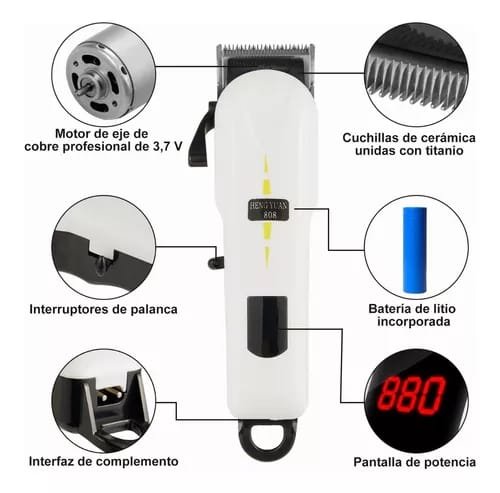 MAQUINA hengyuan corded clipper profesional Rfcd-808 - Imagen 6