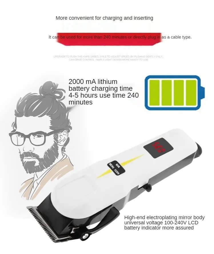 MAQUINA hengyuan corded clipper profesional Rfcd-808 - Imagen 3