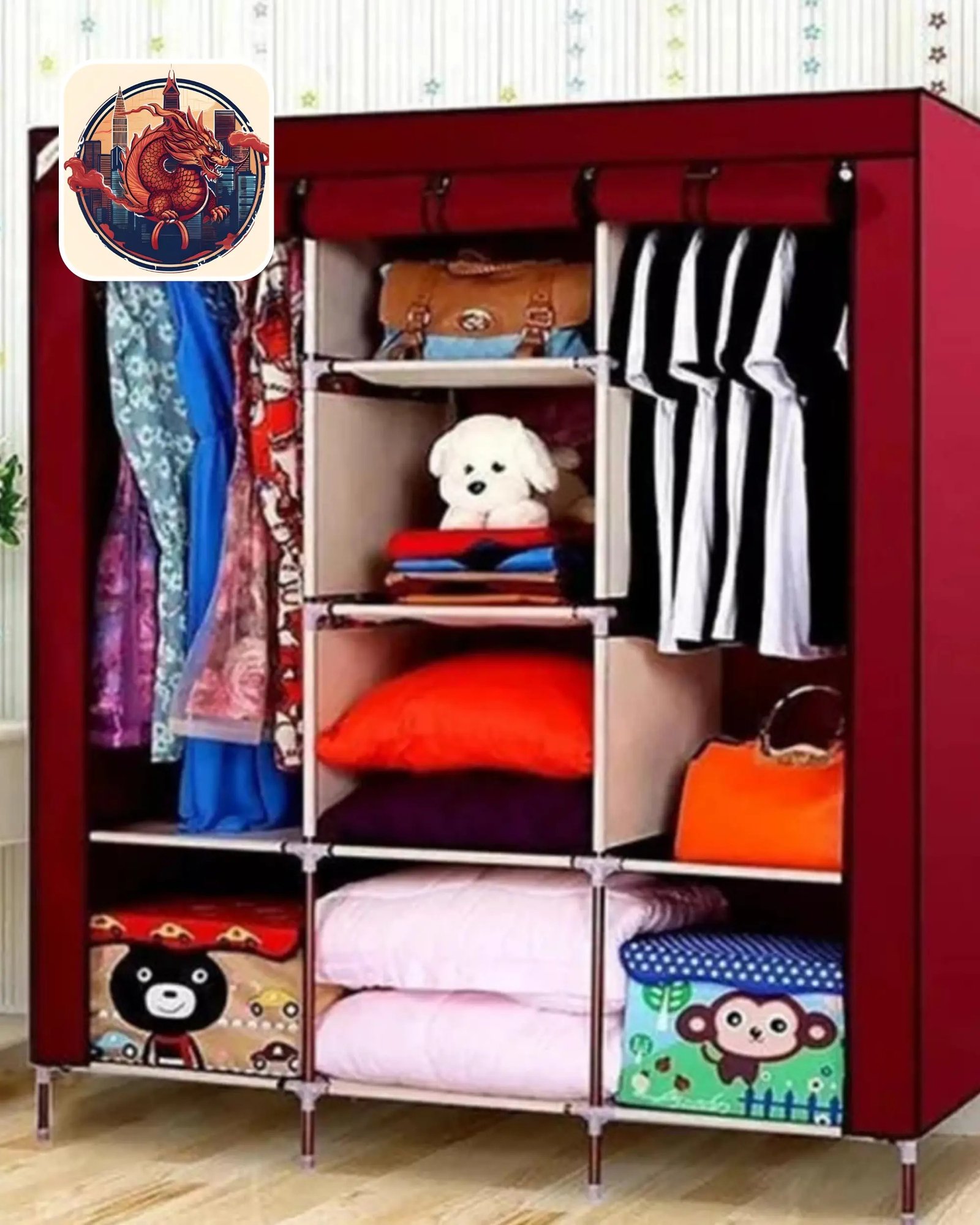 ORGANIZADOR ropero almario closet portatil 175x130x45cm - Imagen 3