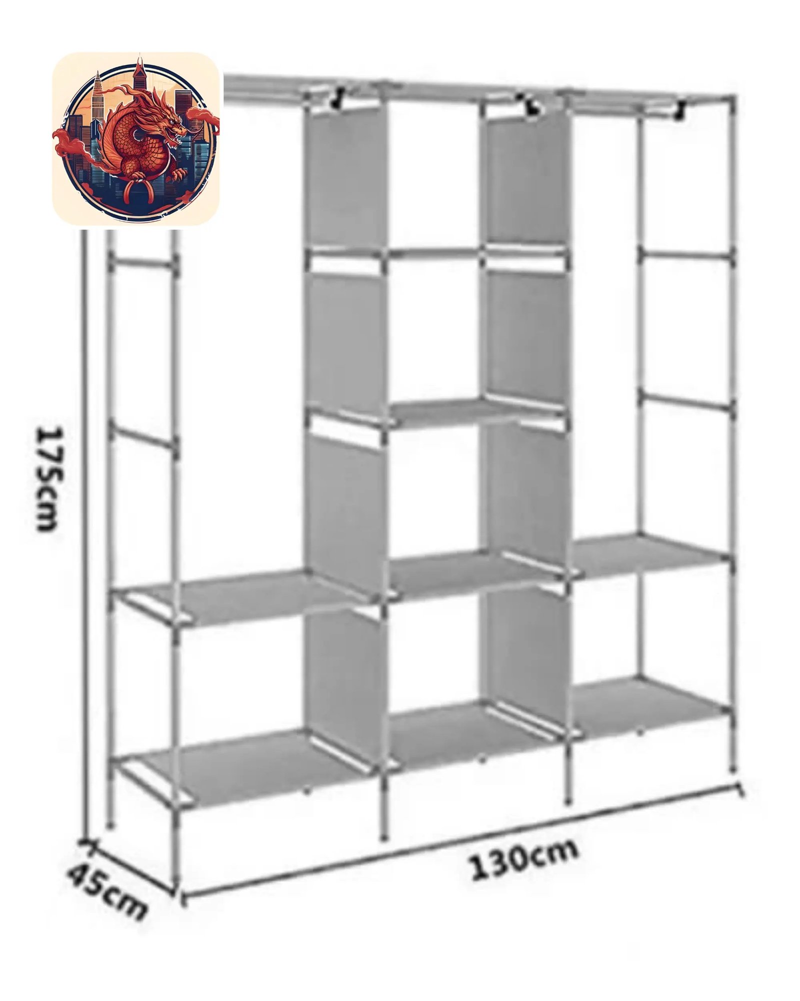ORGANIZADOR ropero almario closet portatil 175x130x45cm - Imagen 4