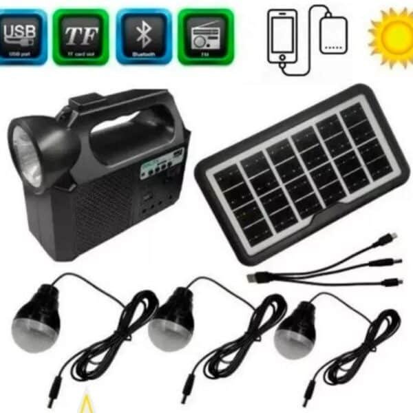 CARGADOR  PANEL SOLAR gdlite gd8017 MULTIFUNCIONAL