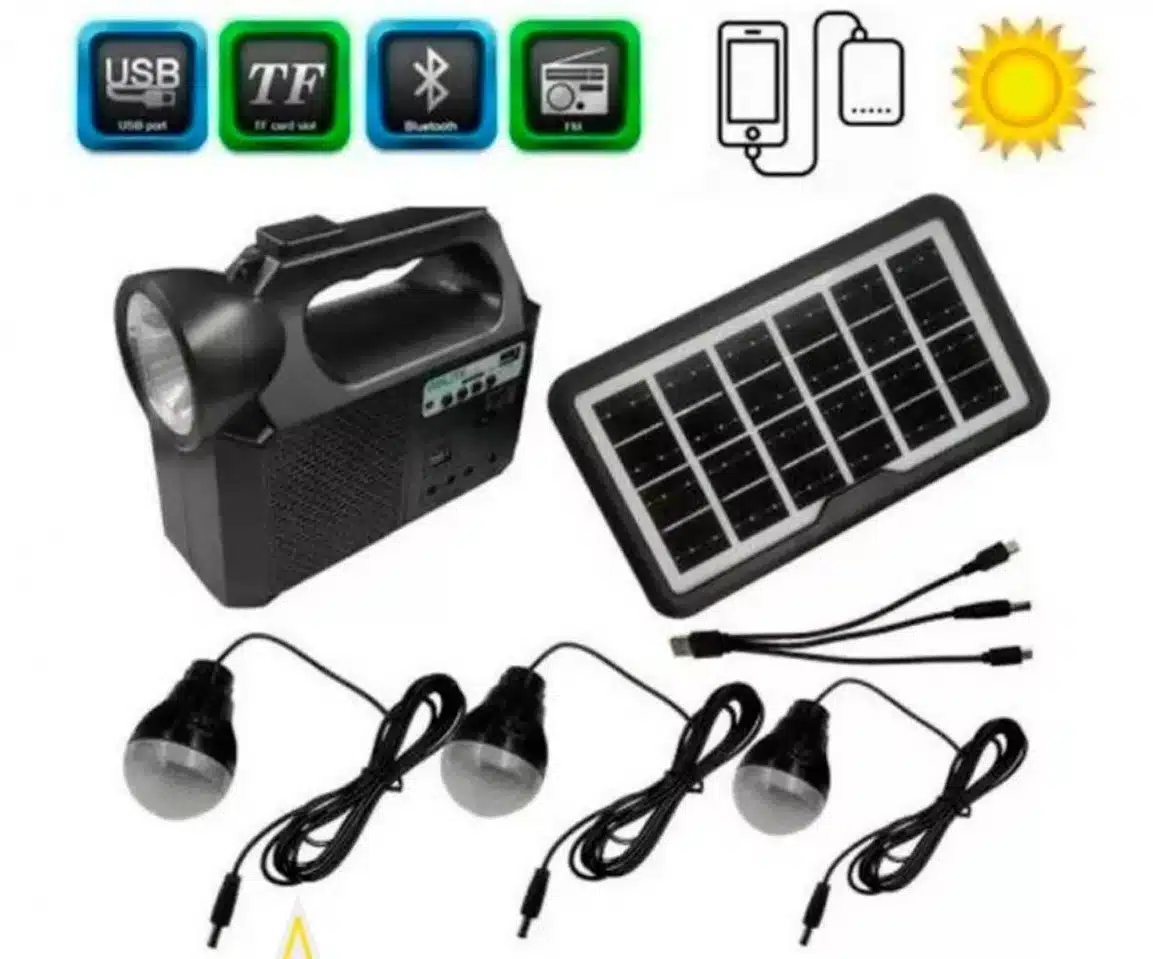 CARGADOR  PANEL SOLAR gdlite gd8017 MULTIFUNCIONAL