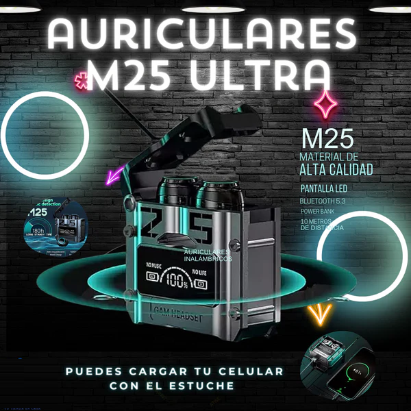 AURICULARES Manos libres Bluetooth M25 Hasta 8H Full Music - Imagen 4