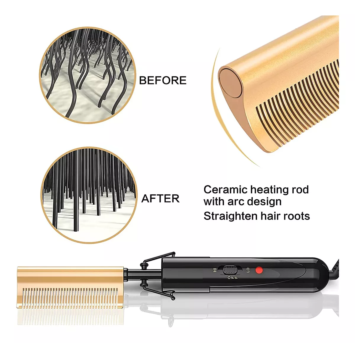 PLANCHA PEINETA Alisado Pelo Calor waer wa2082 x7 - Imagen 5