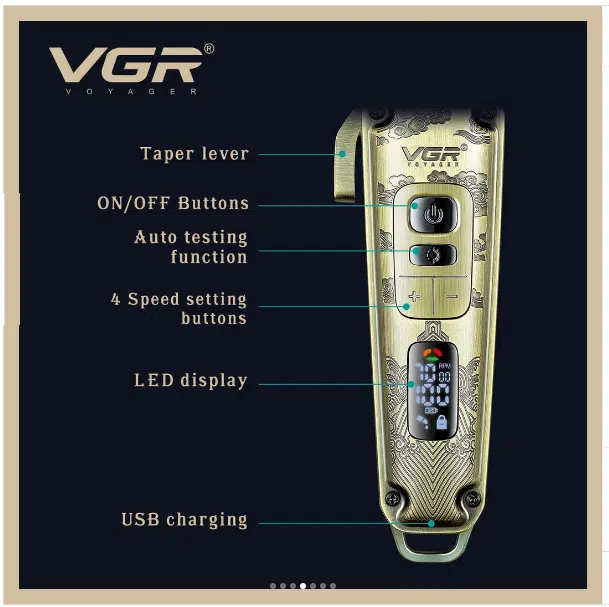 MAQUINA profesional hair clipper vgr v-005 - Imagen 4