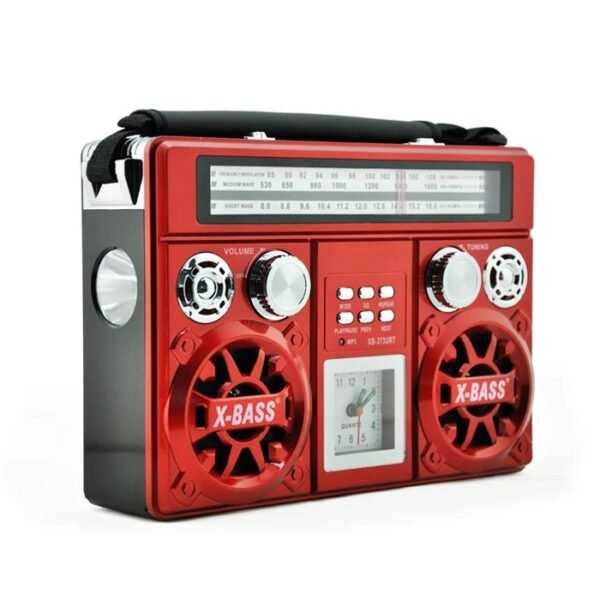 RADIO portátiles X-BASS de alta calidad con AM/FM/SW, tarjeta USB TF y antorcha XB-373URT