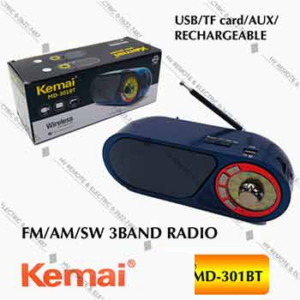 RADIO Kemai, modelo MD-301BT usb am/fm Recargable