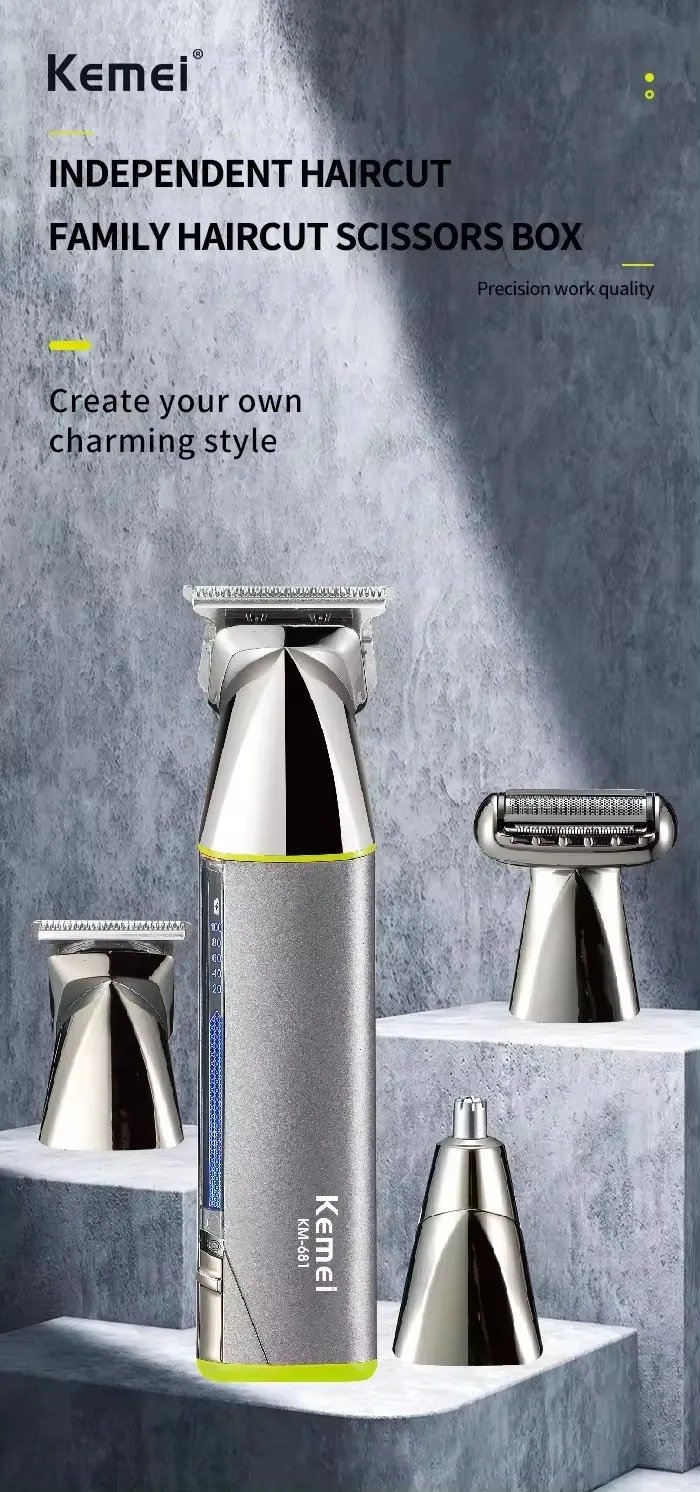 MAQUINA peluquera Kemei 18en1 km-681 inhalambrica - Imagen 4