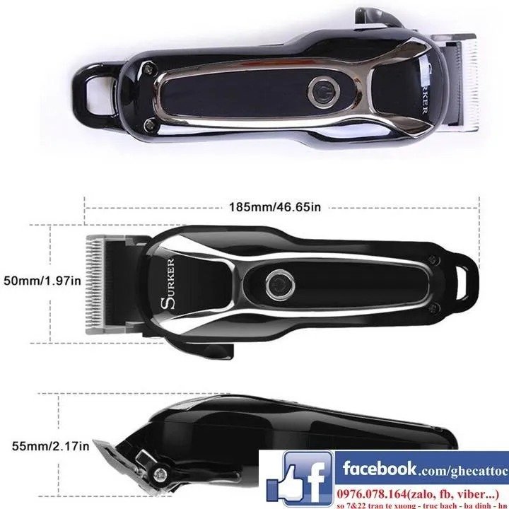 MAQUINA SURKER SK-805 Maquina peluquera recargable hair clipper - Imagen 2