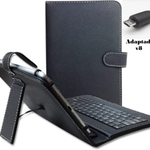 ESTUCHE + teclado para tablet 10 Pulgadas conector v8-26x18cm