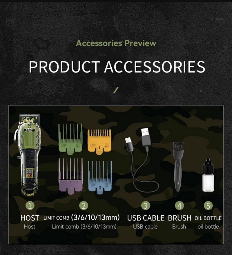 MAQUINA peluquera Kemei hair clipper km-1926 - Imagen 2