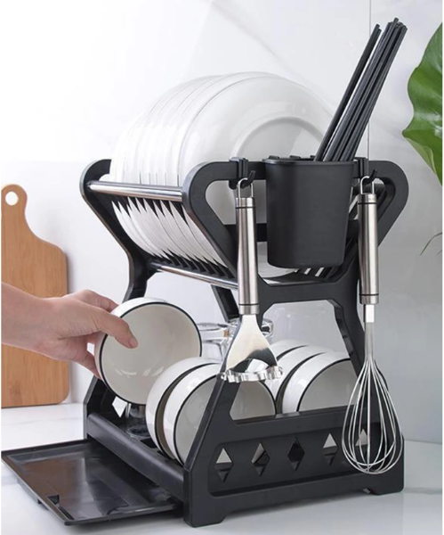 PLATERO ESCURRIDOR LOZA 2 Niveles con bandeja