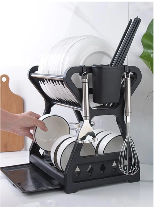 PLATERO ESCURRIDOR LOZA 2 Niveles con bandeja