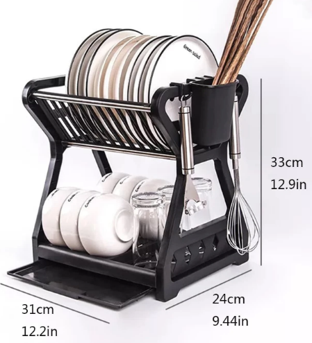 PLATERO ESCURRIDOR LOZA 2 Niveles con bandeja - Imagen 4