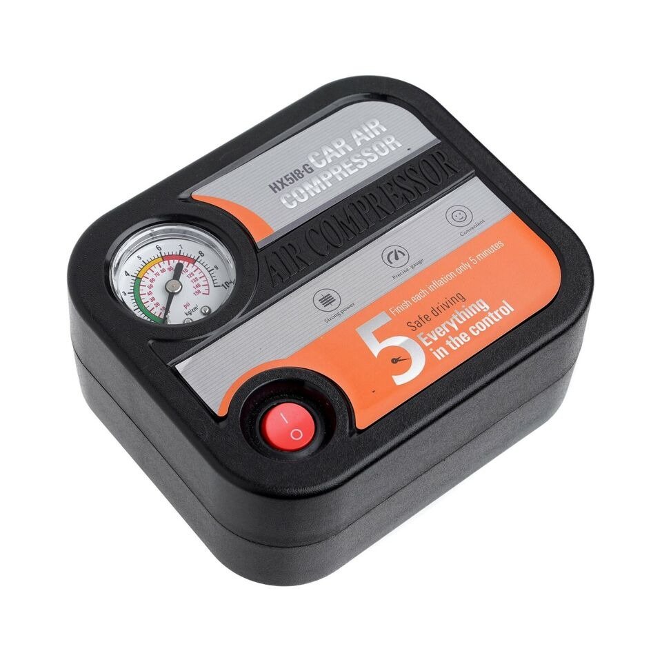 COMPRESOR AIRE mini inflador 12v ac hx518 buster 5min - Imagen 3