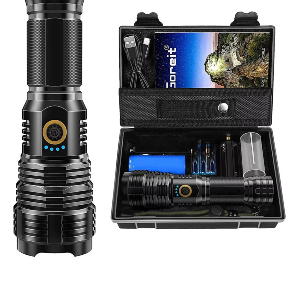 LINTERNA ZOOMled de tiro largo más potente del mundo, 1500M,