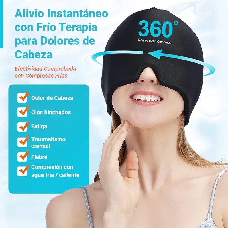 GORRO termico gel anti migrana o dolor cabeza - Imagen 8