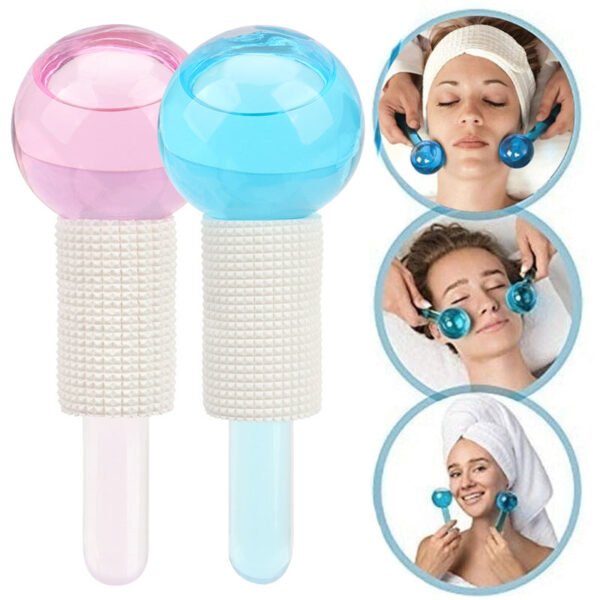 Bolas Cristal Frio Masajeador Facial Tonifica Cromoterapia Crystal Ball