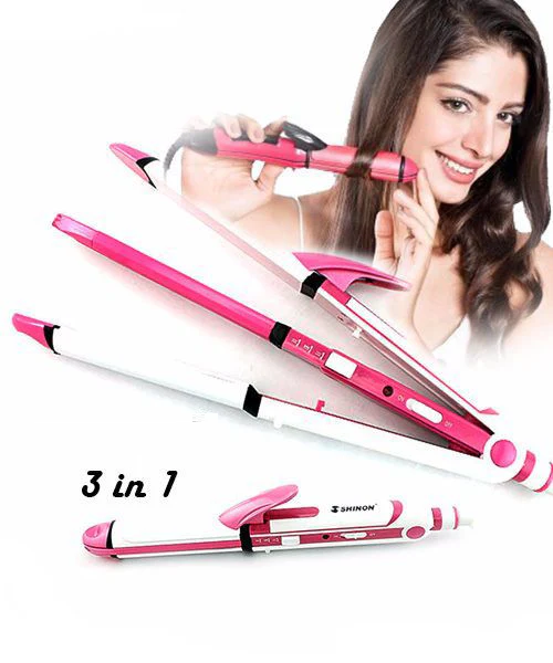 PLANCHA Multifuncion 3 en 1 Buclera Rizador plancha mino mn-8835